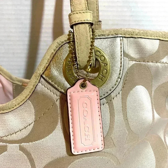 Coach CC signature print canvas satchel handbag - Picture 3 of 7